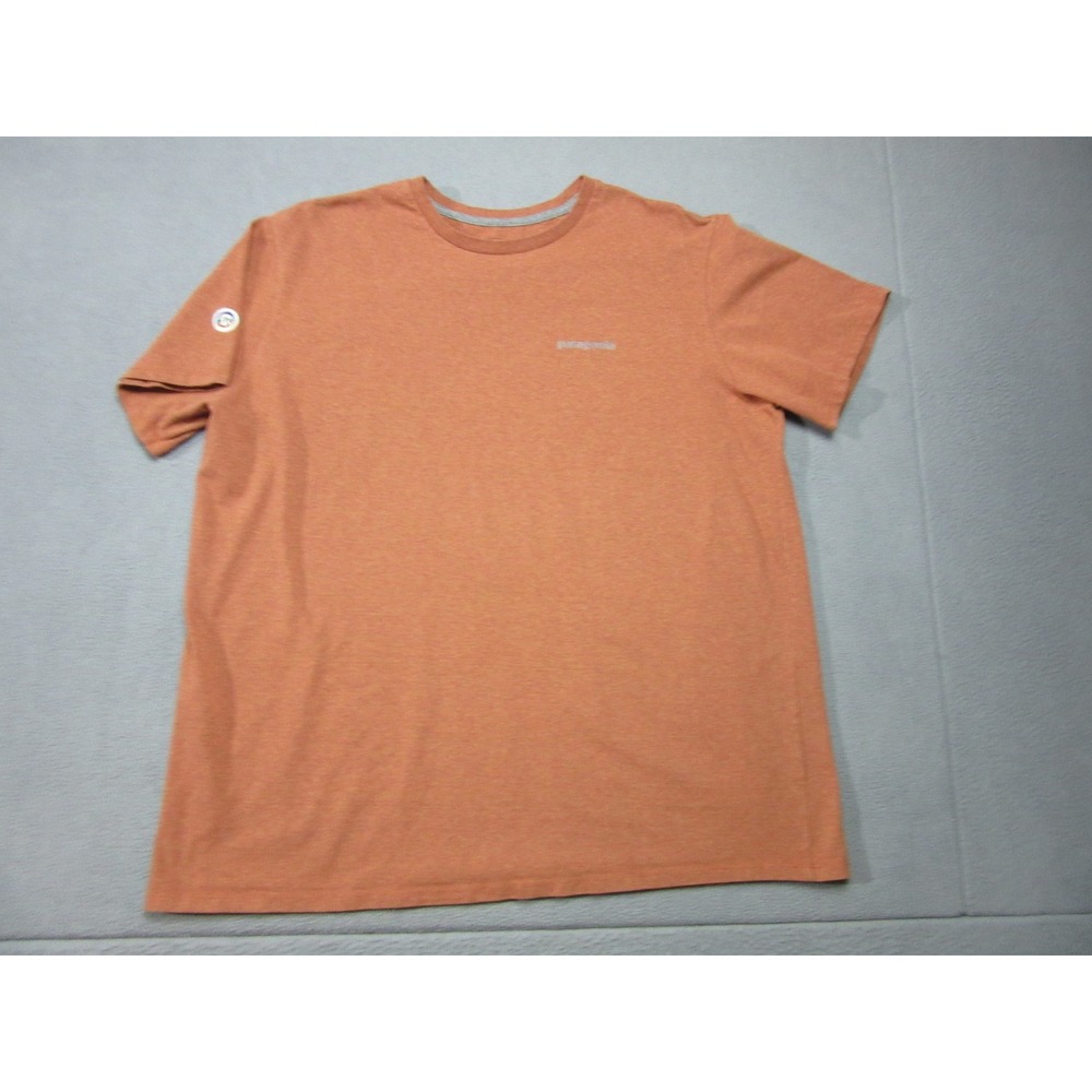 Patagonia Shirt Mens XL Orange Responsibili-Tee Short Sleeve Crewneck Recycled